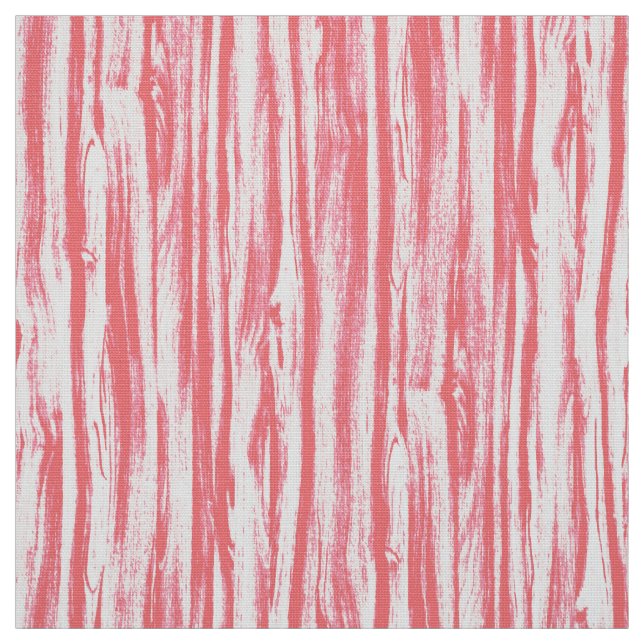 Driftwood pattern - coral pink and white fabric (Swatch)
