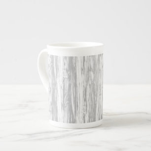 Driftwood pattern - grey / grey and white bone china mug