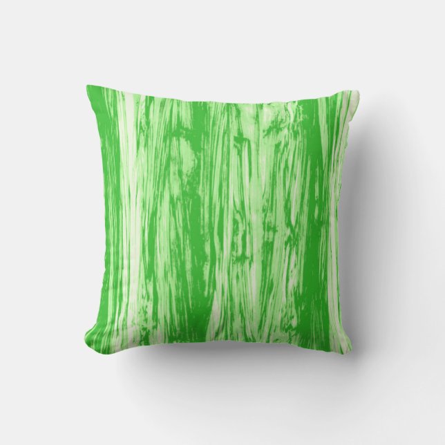 Driftwood pattern - lime green and white cushion (Front)