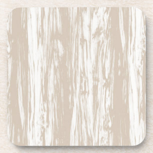 Driftwood pattern - taupe tan and white coaster