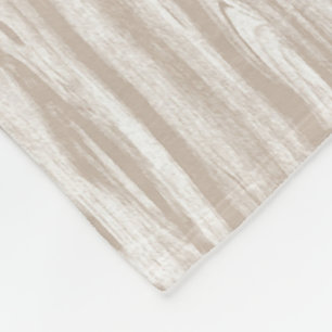 Driftwood pattern - taupe tan and white fleece blanket