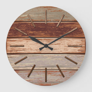 Driftwood Rust Wall Clock