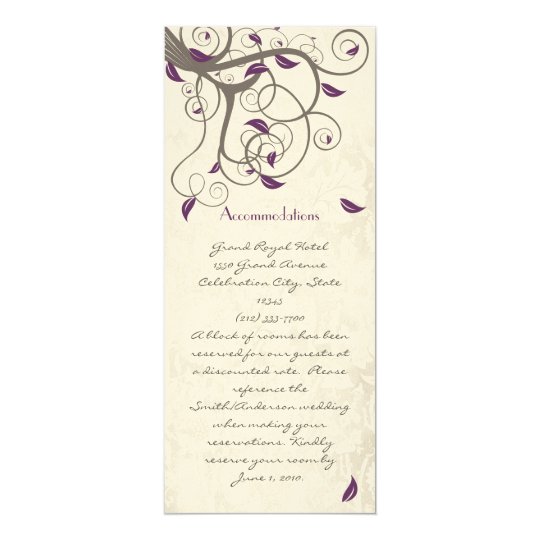 Driftwood Tree Swirl Love Birds Accommodations Card