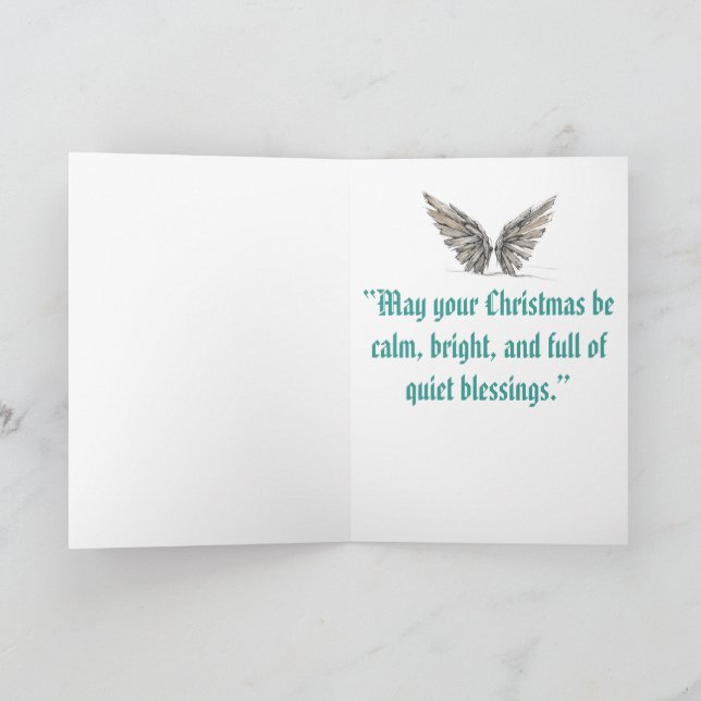 Driftwood Winter Wings Christmas Card • Frosted (Inside)