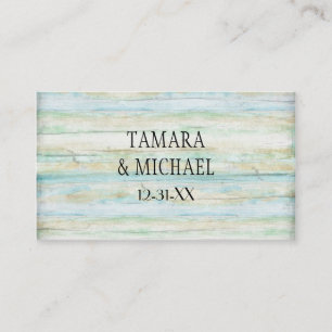 Driftwood Wooden Board Beachy Ocean Style Place Card