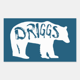 Driggs Idaho Bear Rectangular Sticker