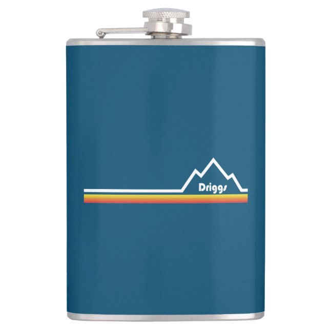 Driggs Idaho Hip Flask (Front)