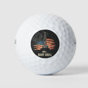Drill Baby Drill American Trump Energy Economy  Golf Balls