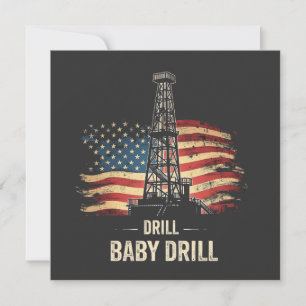 Drill Baby Drill American Trump Energy Economy  Holiday Card
