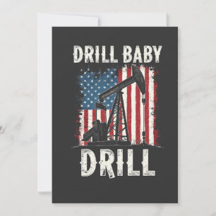 Drill Baby Drill American Trump Energy Economy  Thank You Card
