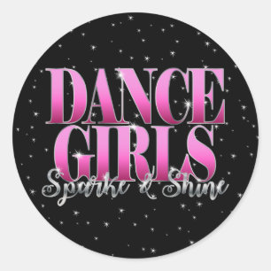 Drill Dance Team Sparkle Classic Round Sticker