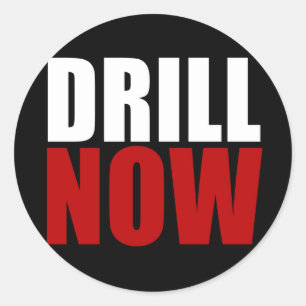 Drill NOW Classic Round Sticker