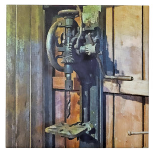 Drill Press in Shop Tile