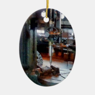 Drill Press Near Window Ceramic Tree Decoration