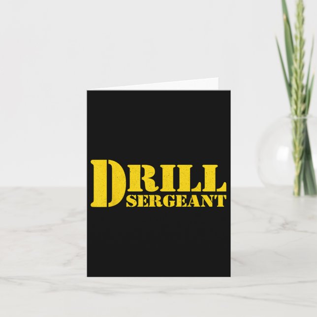 Drill Sergeant Uniform Military Boot Camp Instruct Card (Front)