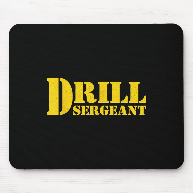 Drill Sergeant Uniform Military Boot Camp Instruct Mouse Mat (Front)