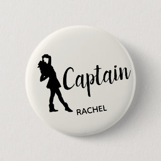 Drill Team Captain Personalised 6 Cm Round Badge