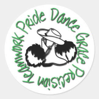 Drill Team - Dance Grace Precision Teamwork Pride Classic Round Sticker