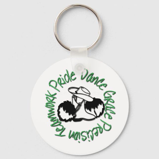 Drill Team - Dance Grace Precision Teamwork Pride Key Ring (Front)
