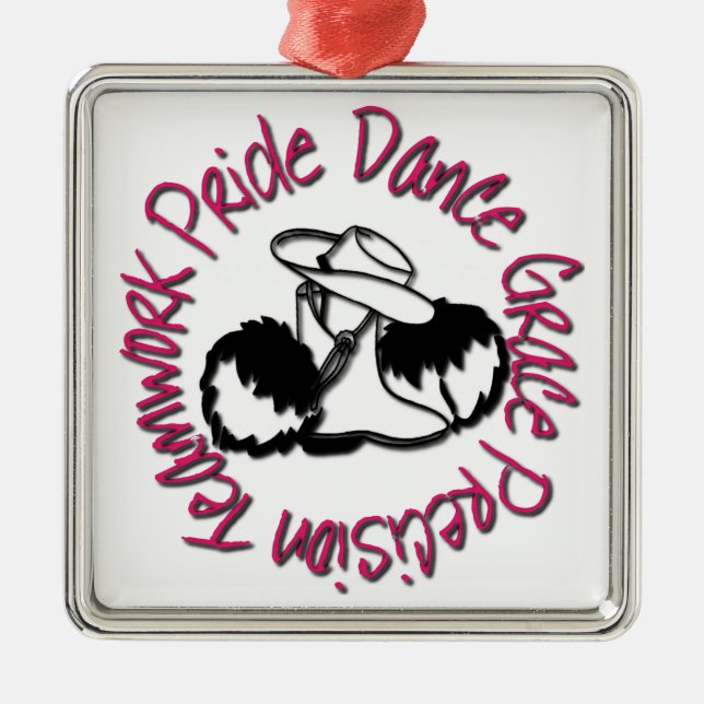 Drill Team - Dance Grace Precision Teamwork Pride Metal Tree Decoration (Front)