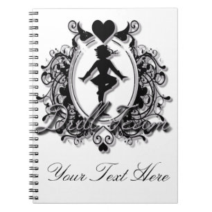 Drill Team Girl in a Heart Frame Notebook