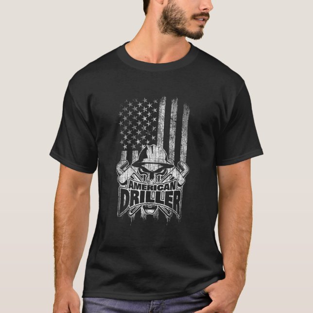 Driller American Flag T-Shirt (Front)