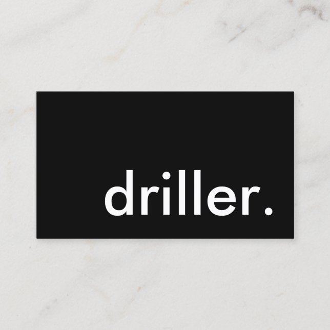 driller. business card (Front)