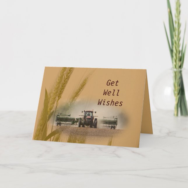 Drilling Kansas Wheat #3- customise any occasion Card (Front)