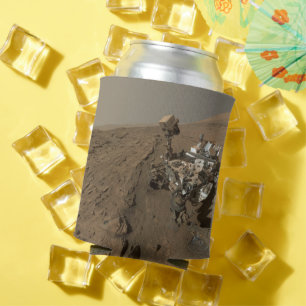 Drilling Mars Curiosity Red Martian Landscape Can Cooler