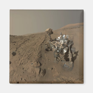 Drilling Mars Curiosity Red Martian Landscape Magnet