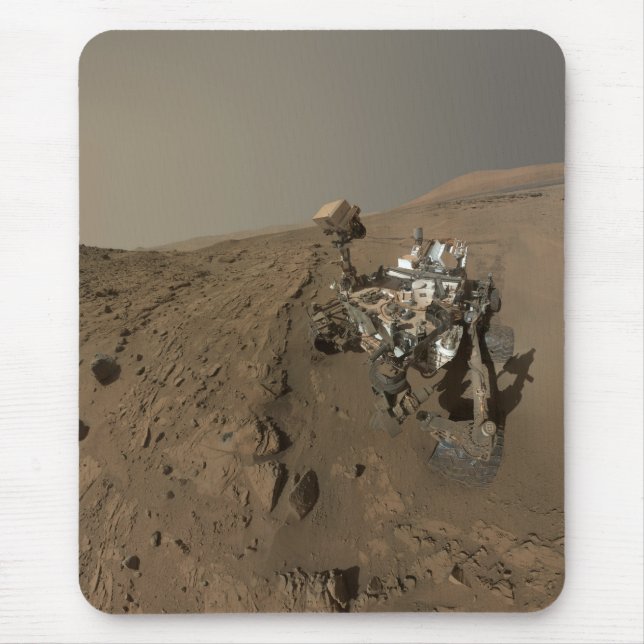Drilling Mars Curiosity Red Martian Landscape Mouse Mat (Front)