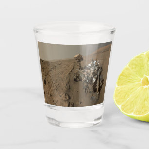 Drilling Mars Curiosity Red Martian Landscape Shot Glass