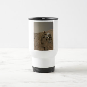 Drilling Mars Curiosity Red Martian Landscape Travel Mug