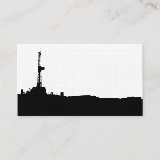 Drilling Rig 2 Silhouette Business Card (Front)