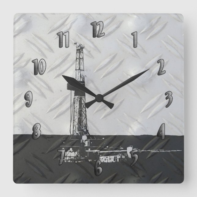 Drilling Rig Clock (with numbers) (Front)