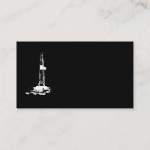 Drilling Rig Silhouette Business Card