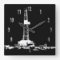 Drilling Rig Silhouette Clock (with Numbers)