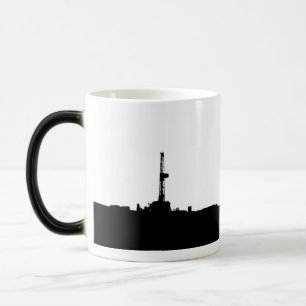 Drilling Rig Silhouette Magic Mug