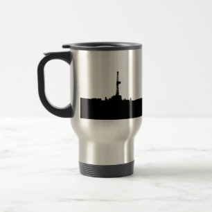 Drilling Rig Silhouette Travel Mug