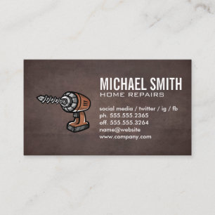 Drilling Tool   Brown Texture Background Business Card