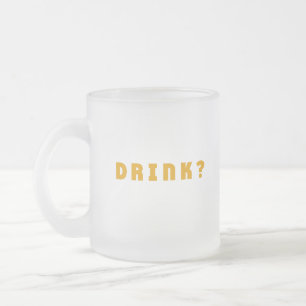 Drink alcohol frosted glass coffee mug