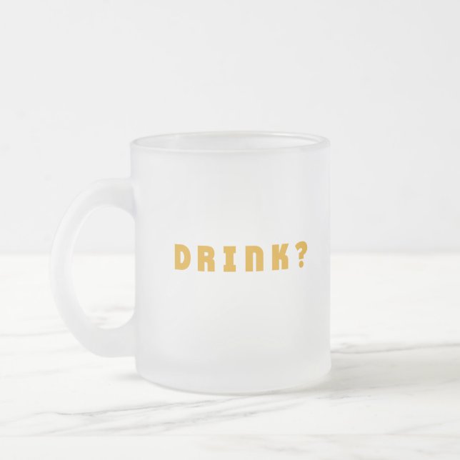 Drink alcohol frosted glass coffee mug (Left)