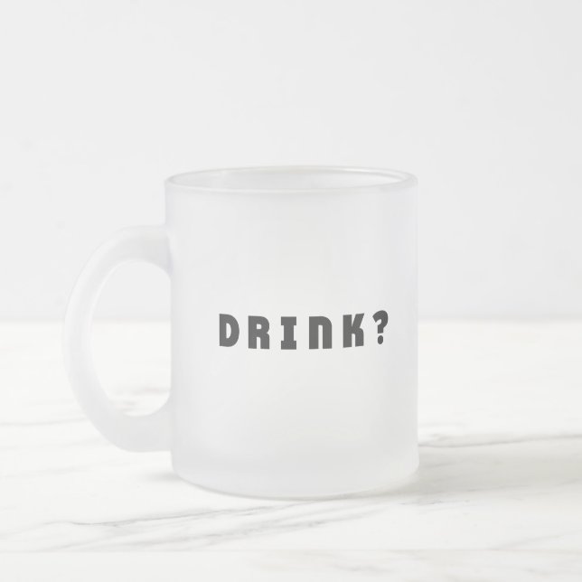 Drink alcohol frosted glass coffee mug (Left)