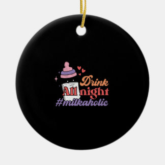 Drink all night ceramic tree decoration