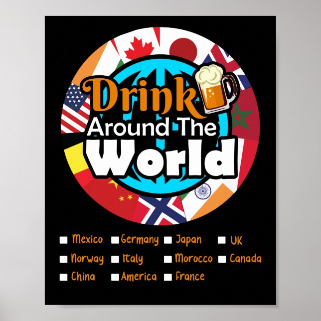 Drink Around The World Poster (Front)