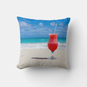 Drink + Beach = Perfection Cushion