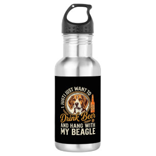 Drink Beer Beagle Dog Craft Ale Bottle Hops