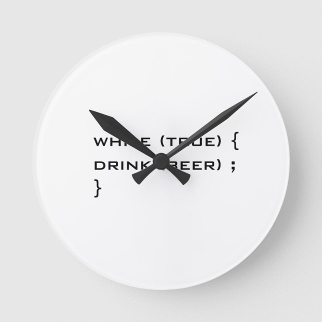 Drink beer round clock (Front)