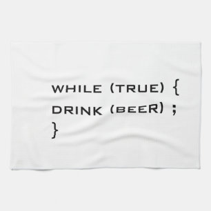 Drink beer tea towel