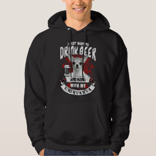 Drink Beer With 2 Chihuahua Hoodie